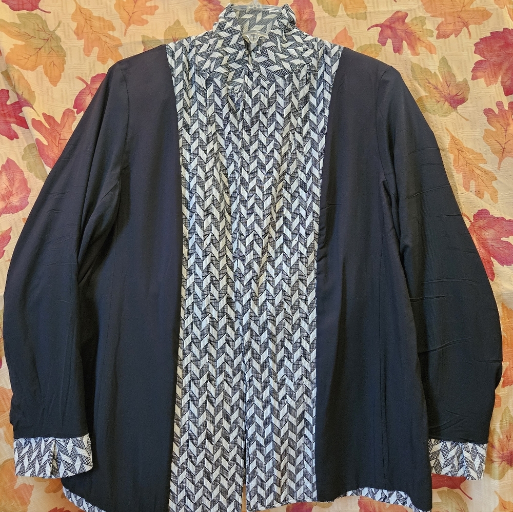 Anne Klein Chevron Patterned Blazer-size XL-New with Tags - Picture 12 of 13